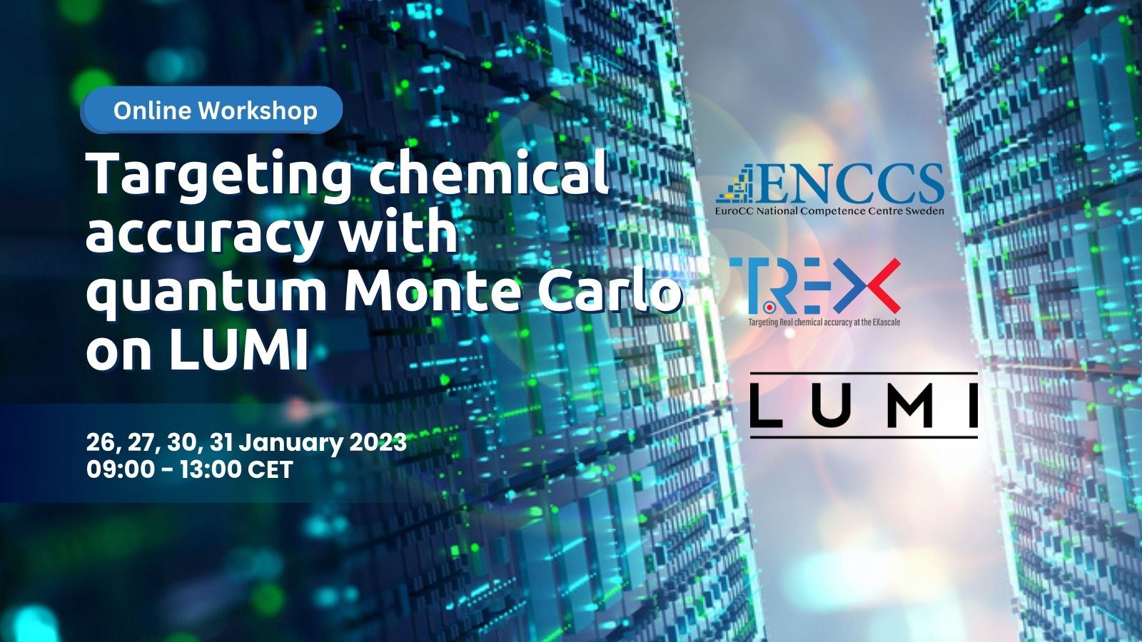 Targeting chemical accuracy with quantum Monte Carlo on LUMI